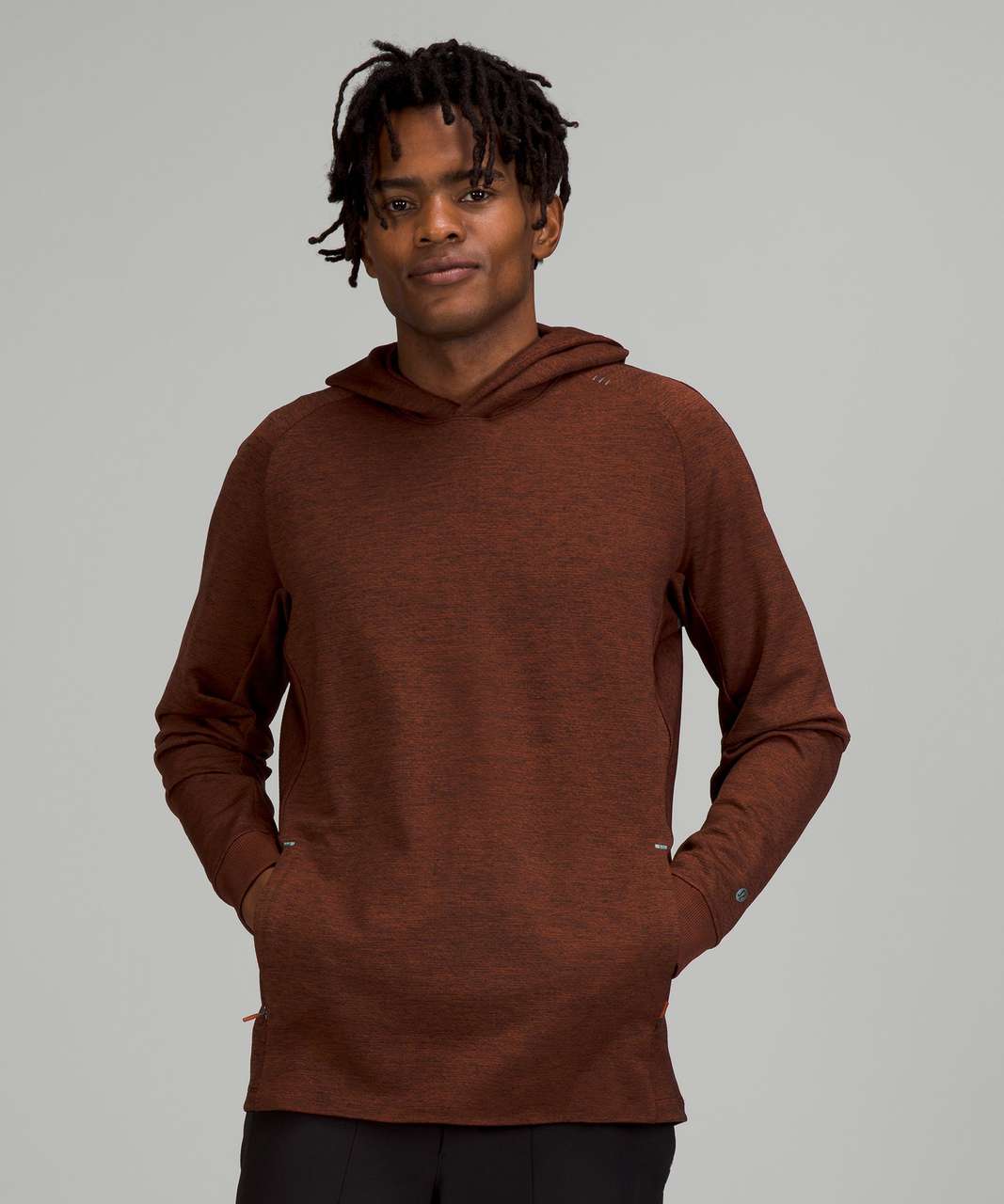 Lululemon Textured Tech Hoodie - Aztec Brick / Black