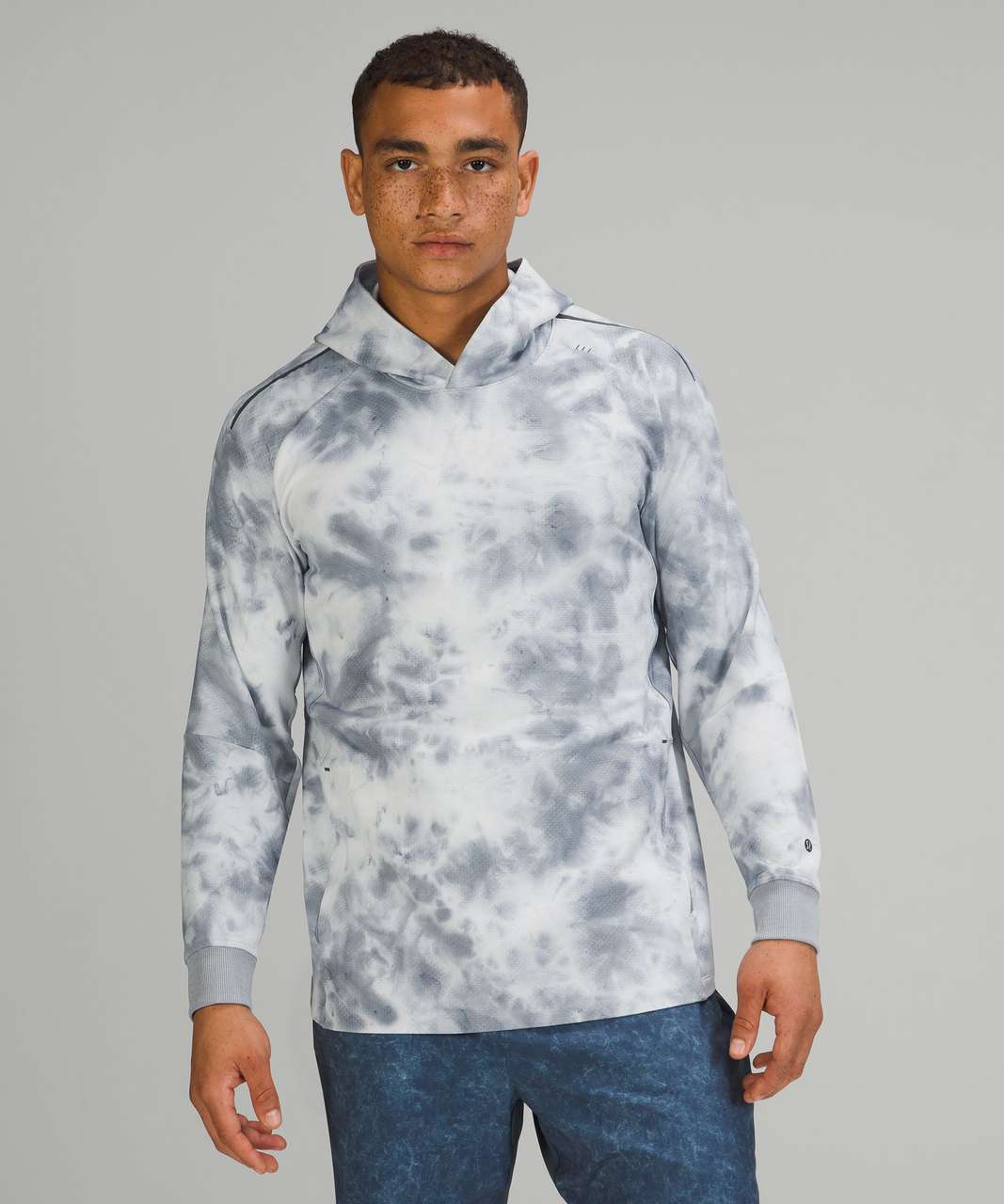 Lululemon Textured Tech Hoodie - Tidal Dye Alpine White Chambray