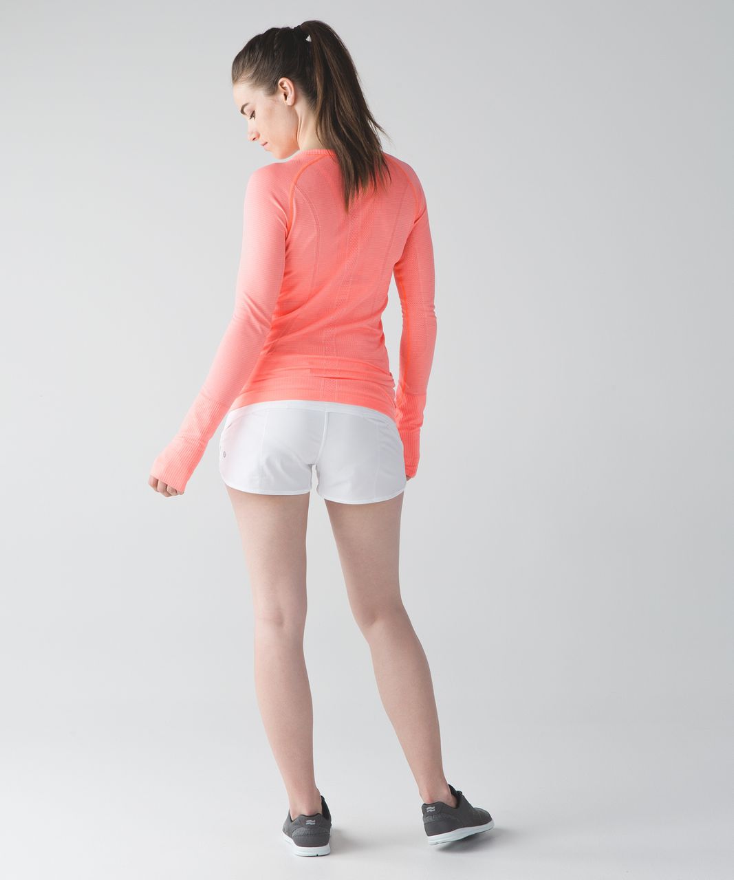 Lululemon Swiftly Tech Long Sleeve Crew - Heathered Grapefruit