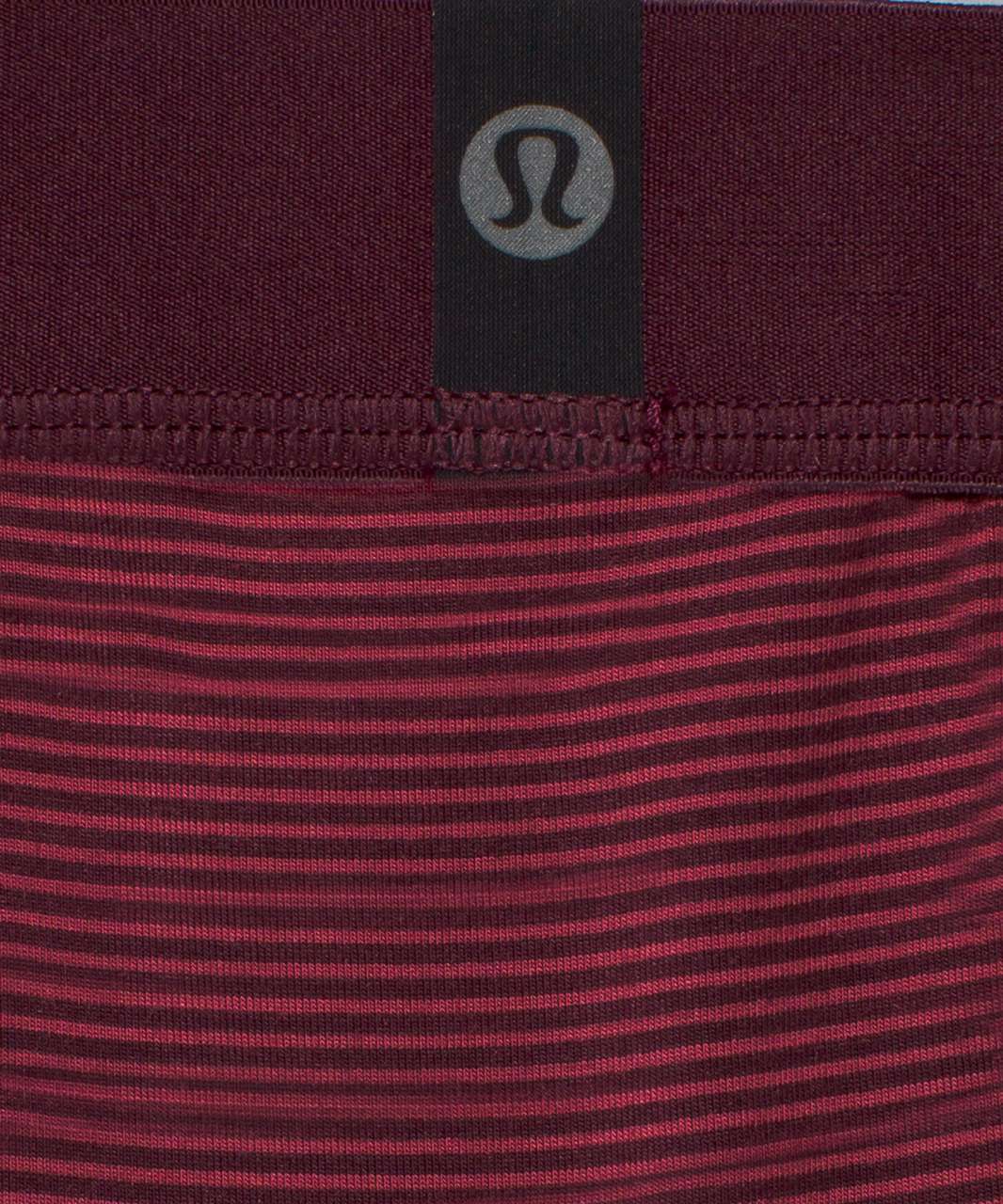 Lululemon Always In Motion Boxer 5" - Jumie Stripe Print Mulled Wine Cassis