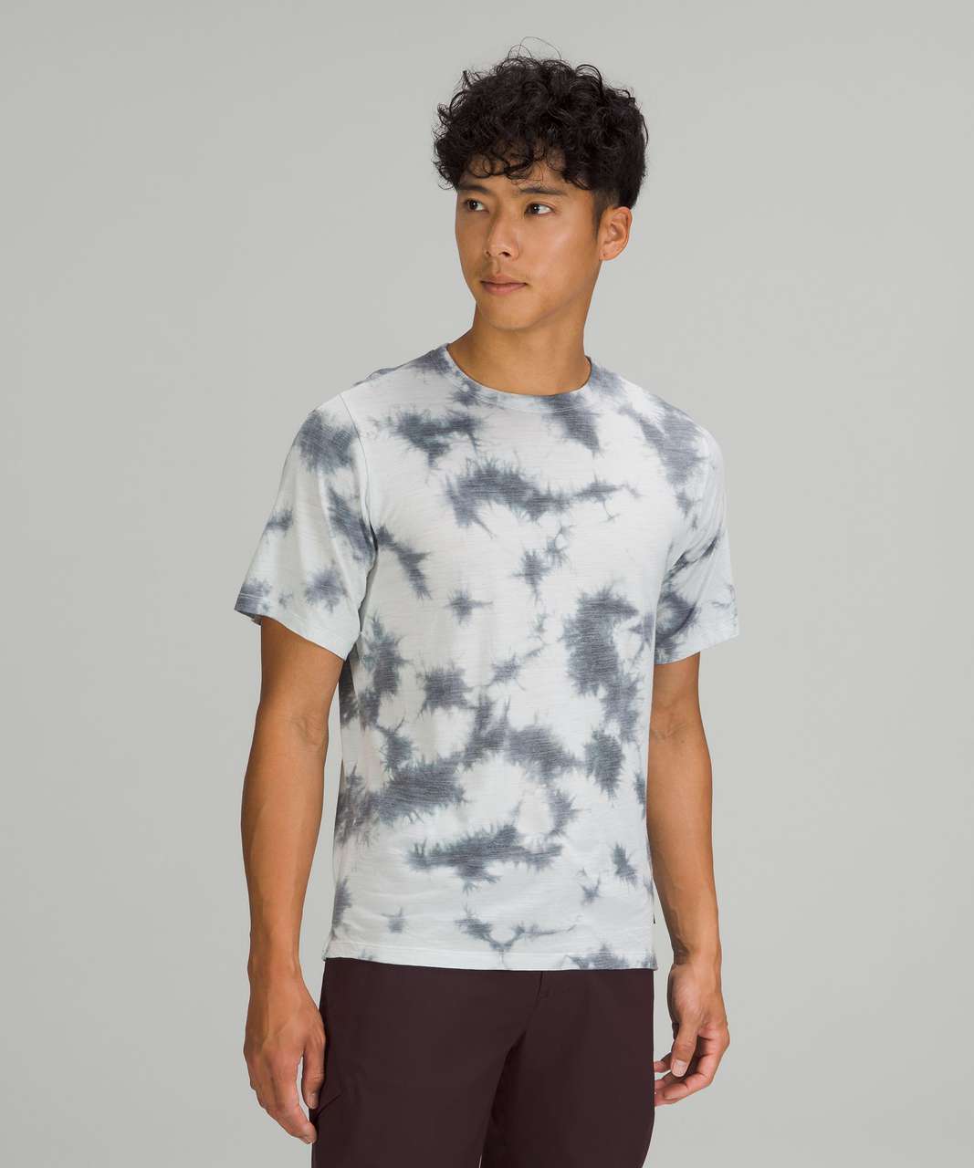 Lululemon lab Wool-Blend Tie Dye T-Shirt - Mimic Tie Dye Vapor Asphalt Grey Graphite Grey