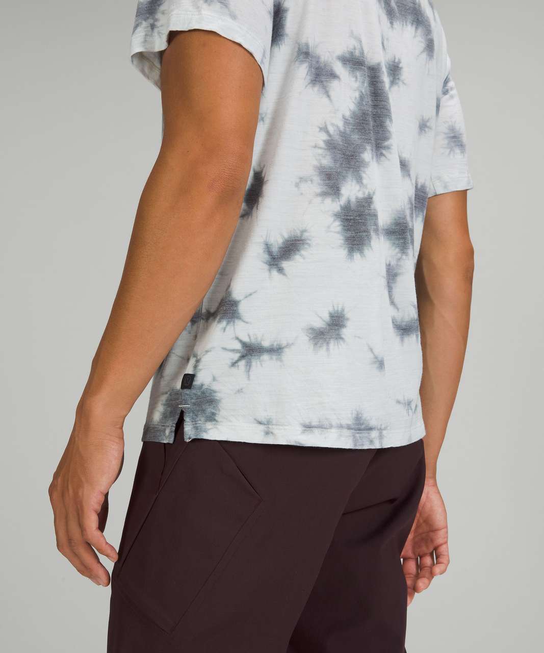 Lululemon lab Wool-Blend Tie Dye T-Shirt - Mimic Tie Dye Vapor Asphalt Grey Graphite Grey