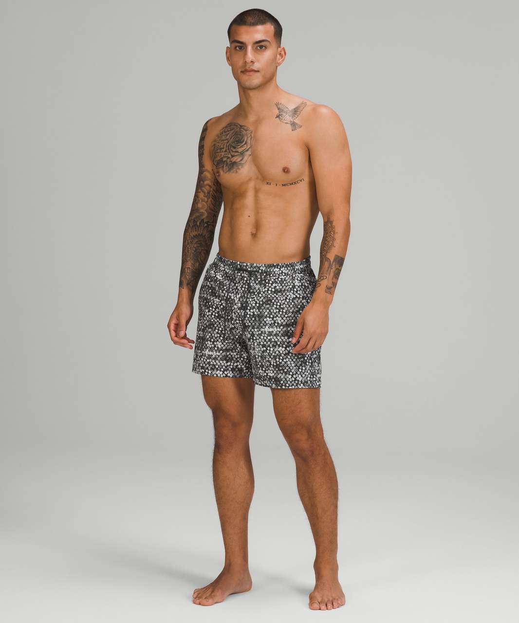 Lululemon Channel Cross Swim Short 5" - Fleur Motion Grid Multi