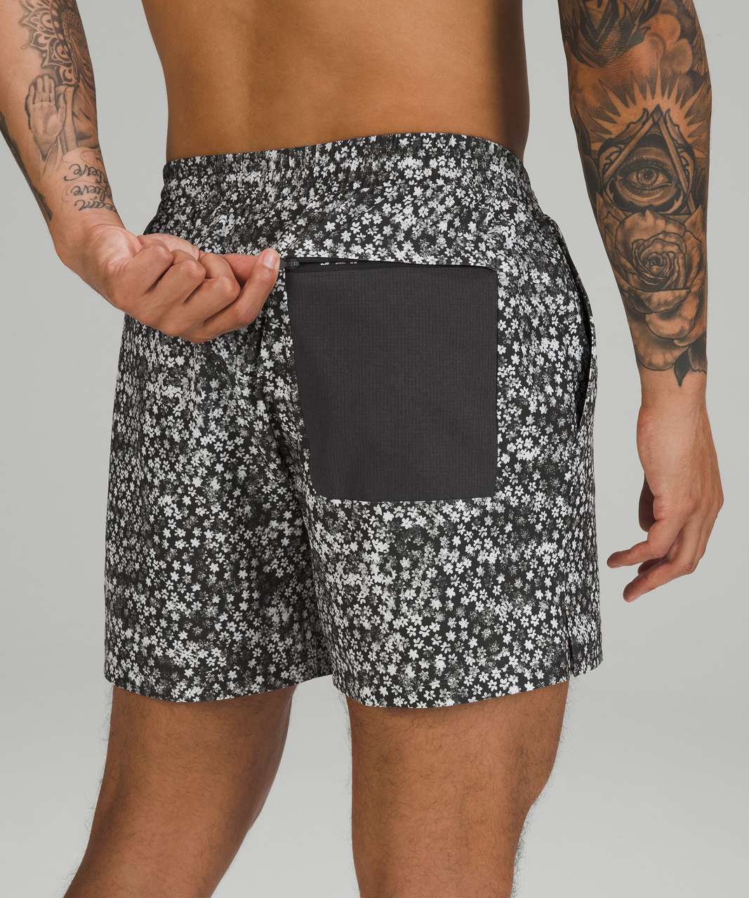 Lululemon Channel Cross Swim Short 5" - Fleur Motion Grid Multi