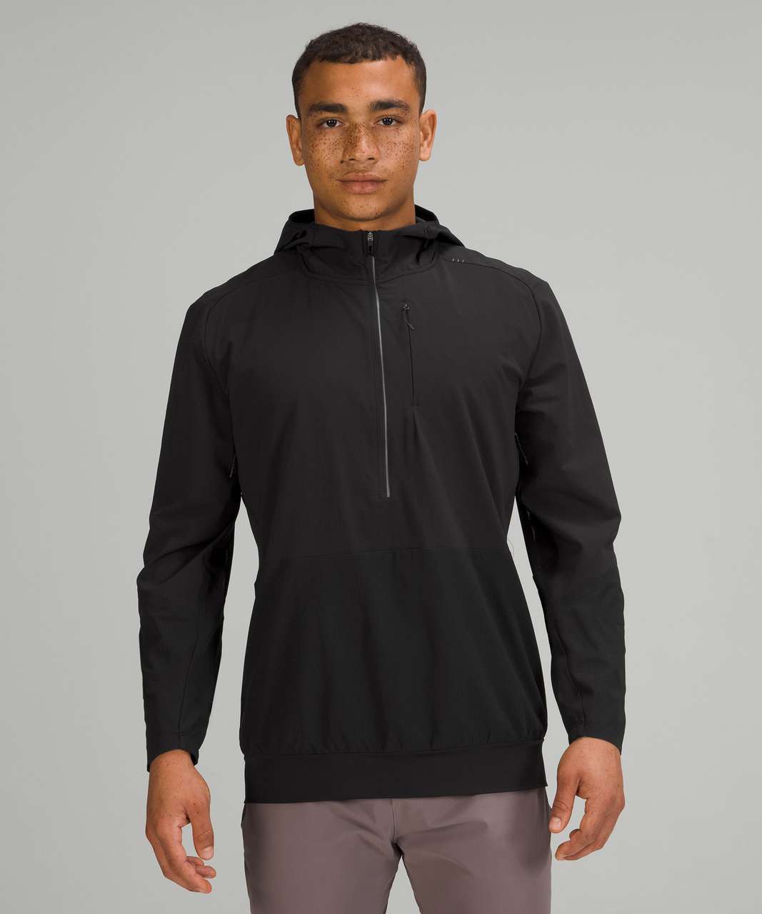 Lululemon Lightweight Running Half Zip Hoodie Black lulu fanatics