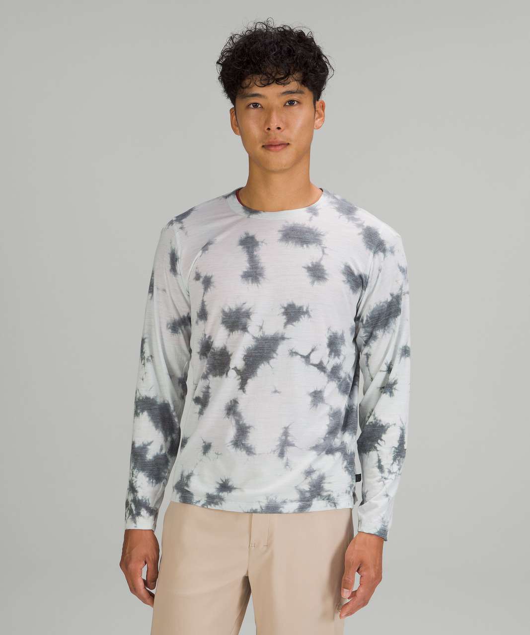 Lululemon lab Wool-Blend Tie Dye Long Sleeve Shirt - Mimic Tie Dye Vapor Asphalt Grey Graphite Grey