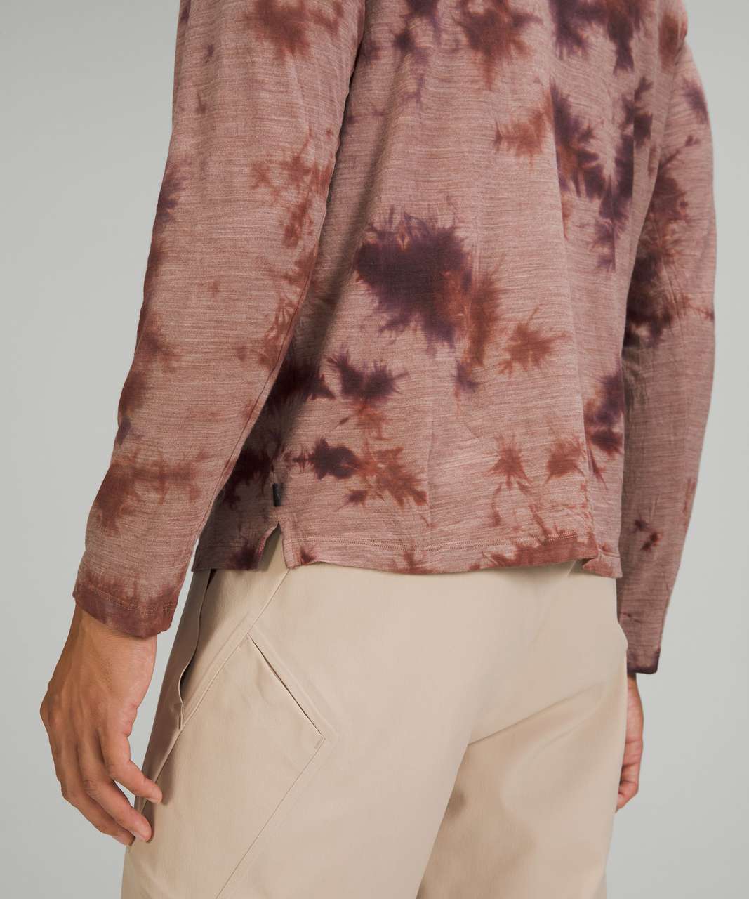 Lululemon lab Wool-Blend Tie Dye Long Sleeve Shirt - Mimic Tie Dye Dusty Bronze Ancient Copper Pelt