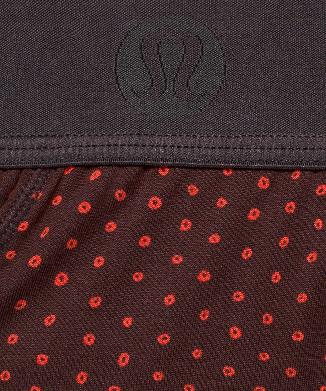 Lululemon Always In Motion Boxer 5" - Doodle Dot Autumn Red Black Granite