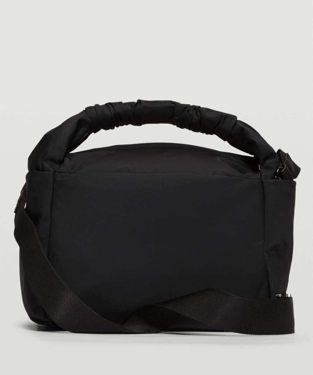 S black nylon gathered crossbody bag