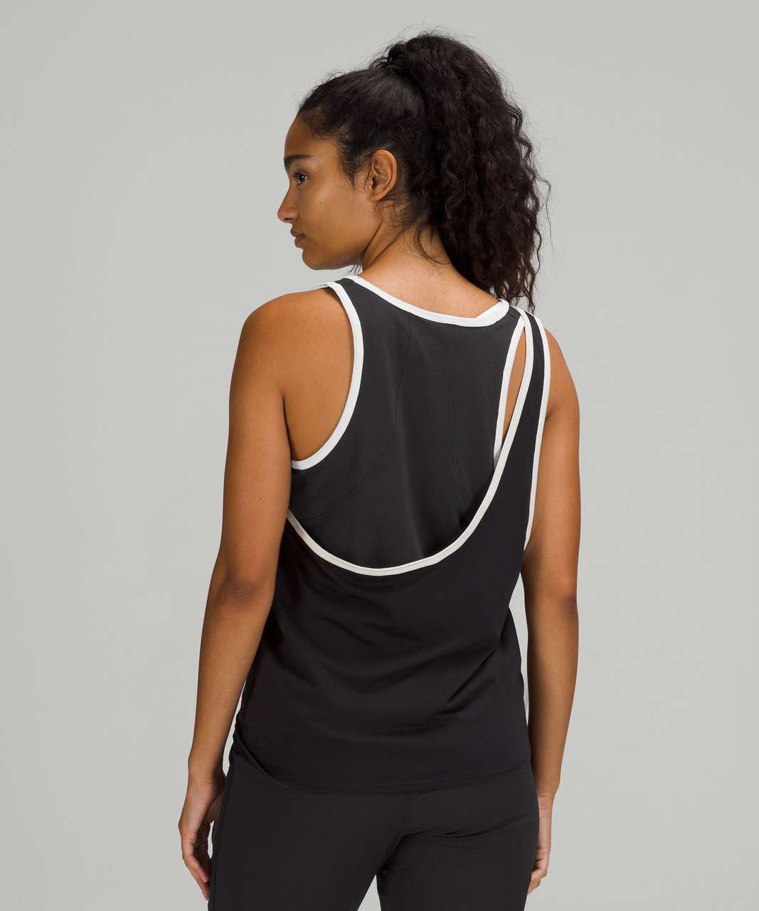 Lululemon LA Double Layer Tank - Black - lulu fanatics