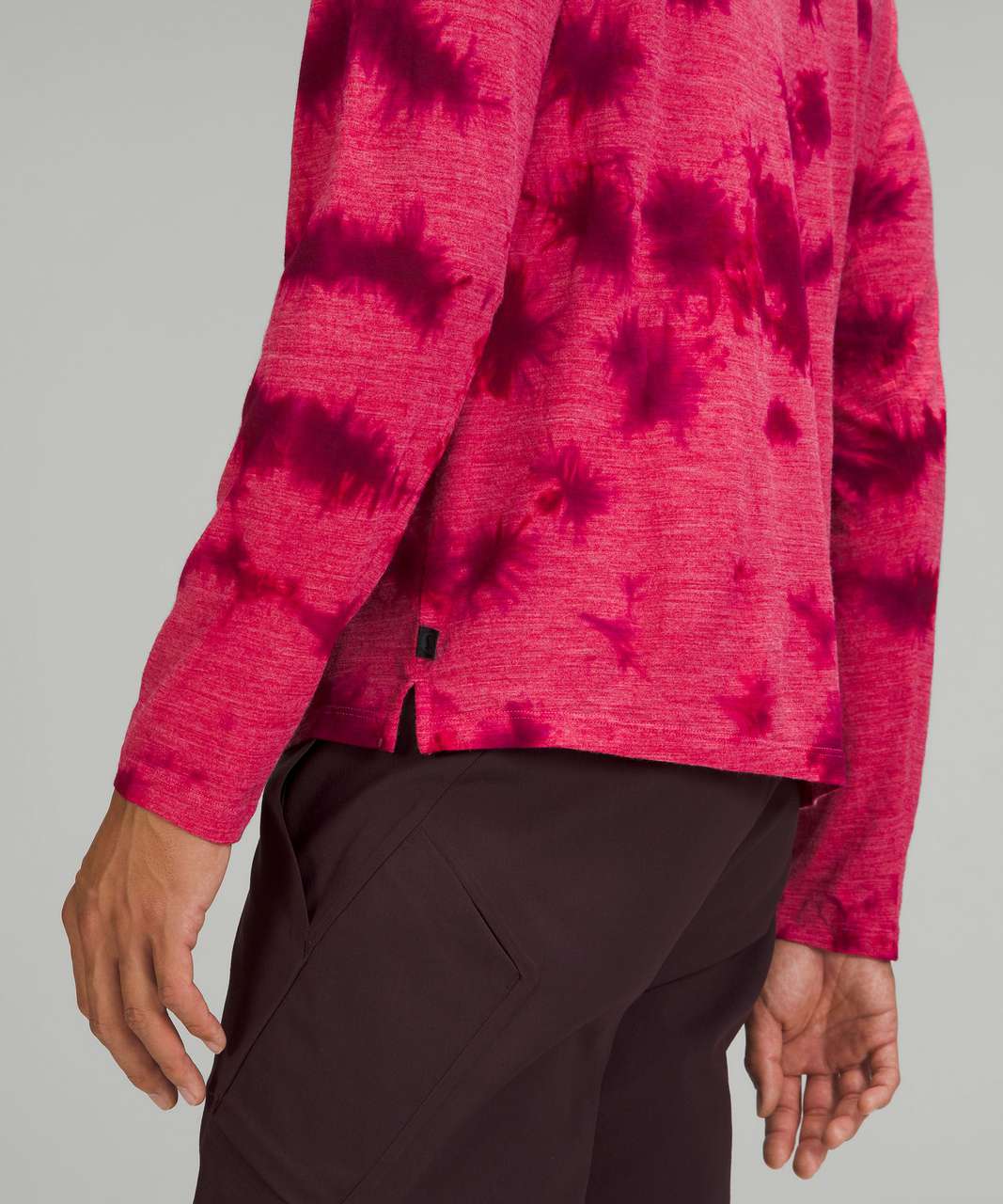 Lululemon lab Wool-Blend Tie Dye Long Sleeve Shirt - Mimic Tie Dye Pink Dragonfruit Wild Berry