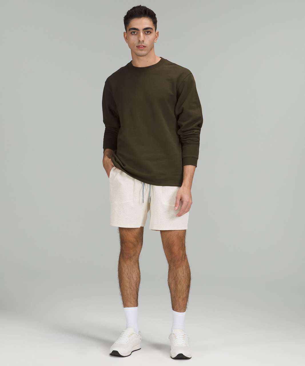 Lululemon French Terry Oversized Long Sleeve Crew - Dark Olive