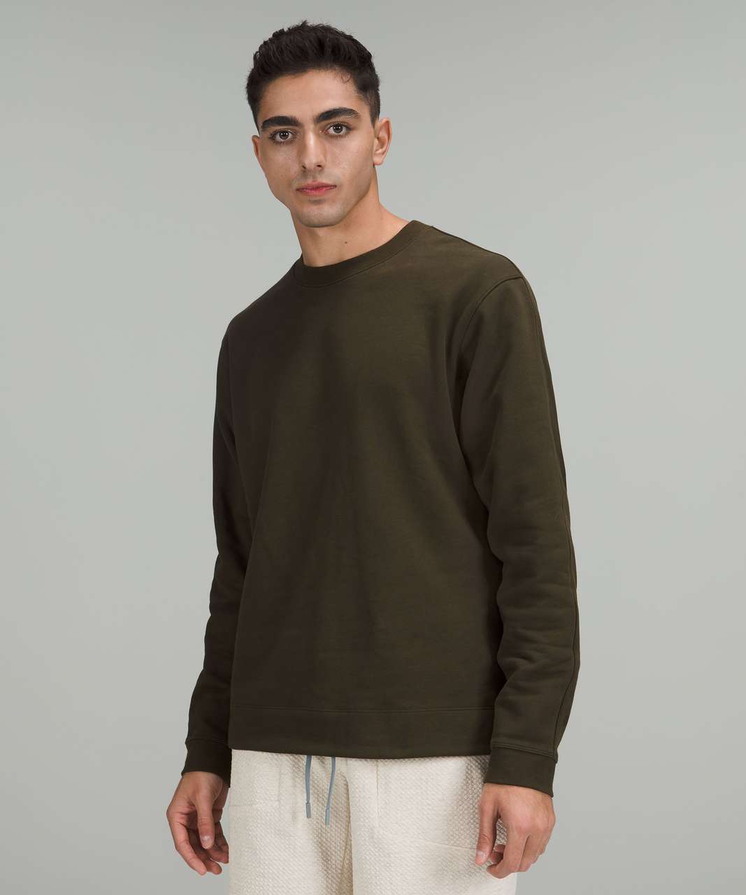 Lululemon French Terry Oversized Long Sleeve Crew - Dark Olive