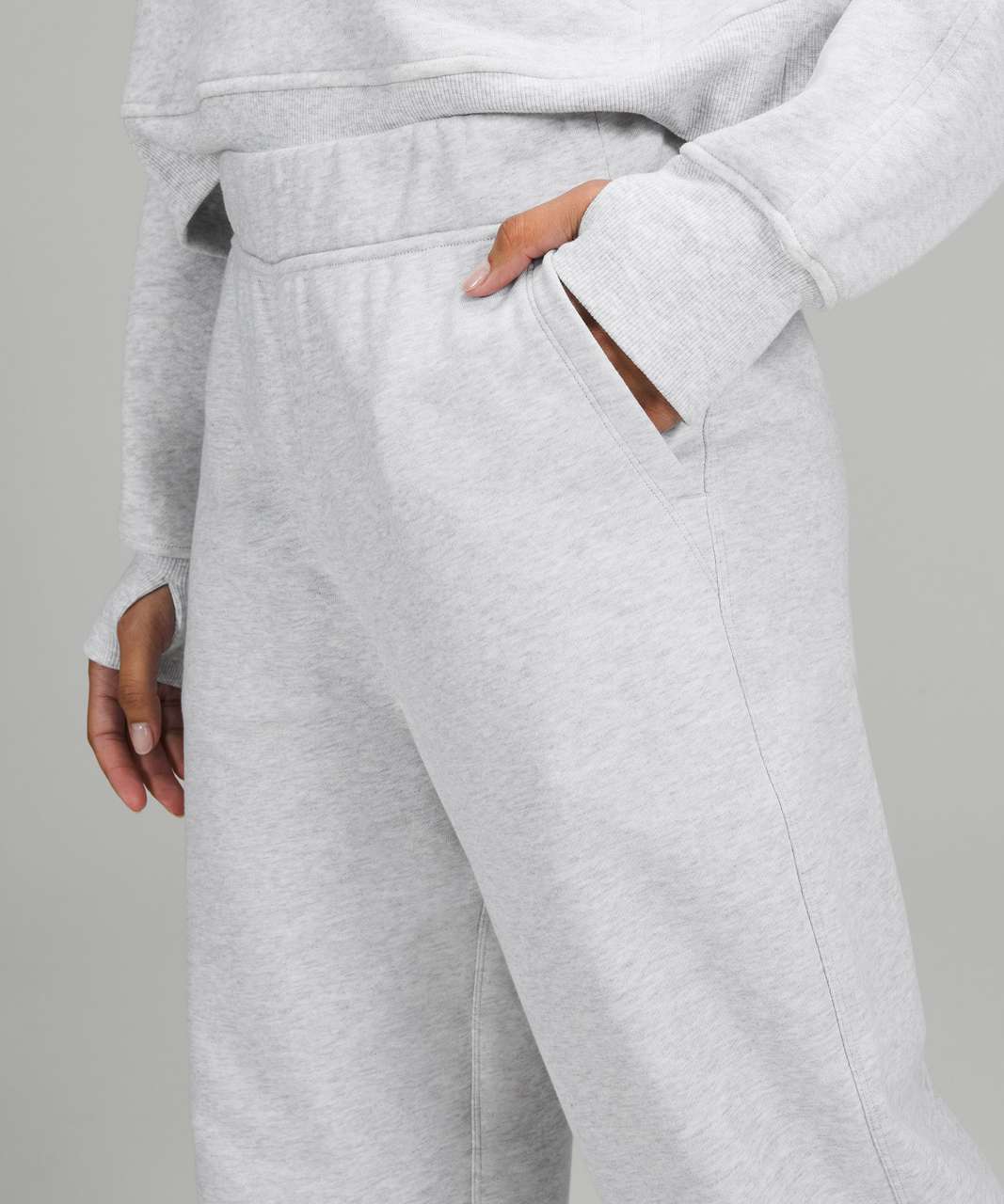 Lululemon Relaxed High-Rise Cropped Jogger - Heathered Core Ultra Light  Grey - lulu fanatics