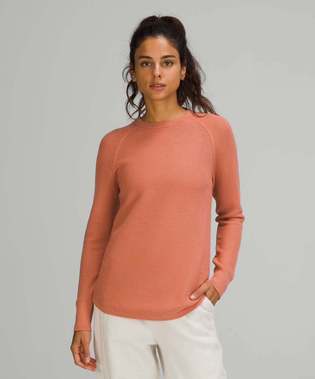 Lululemon Merino Wool Honeycomb Sweater - Pink Savannah