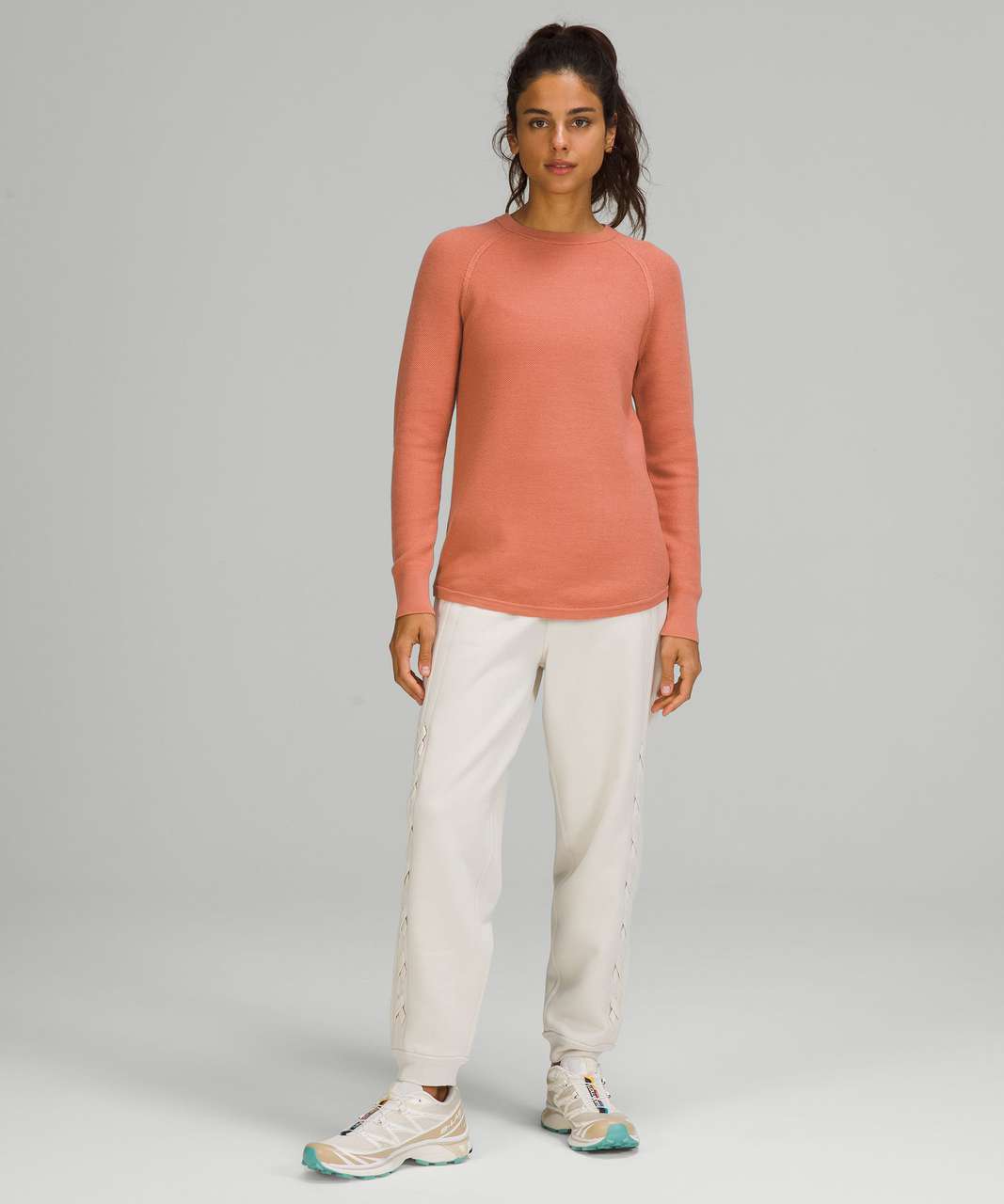 Lululemon Merino Wool Honeycomb Sweater - Pink Savannah