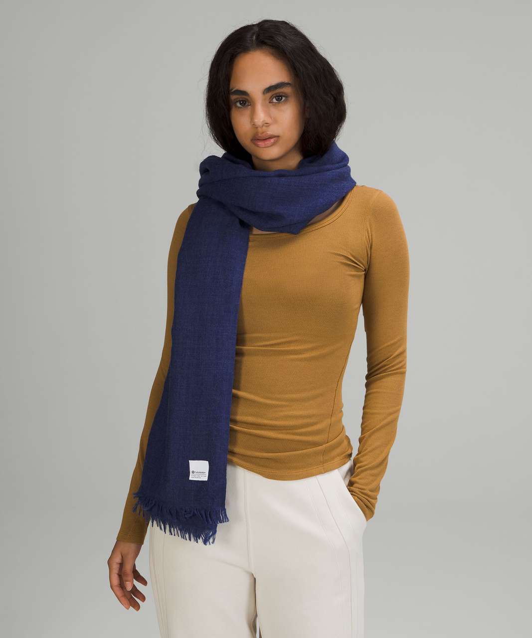 Lululemon Woven Wool Scarf - Heathered Night Sea