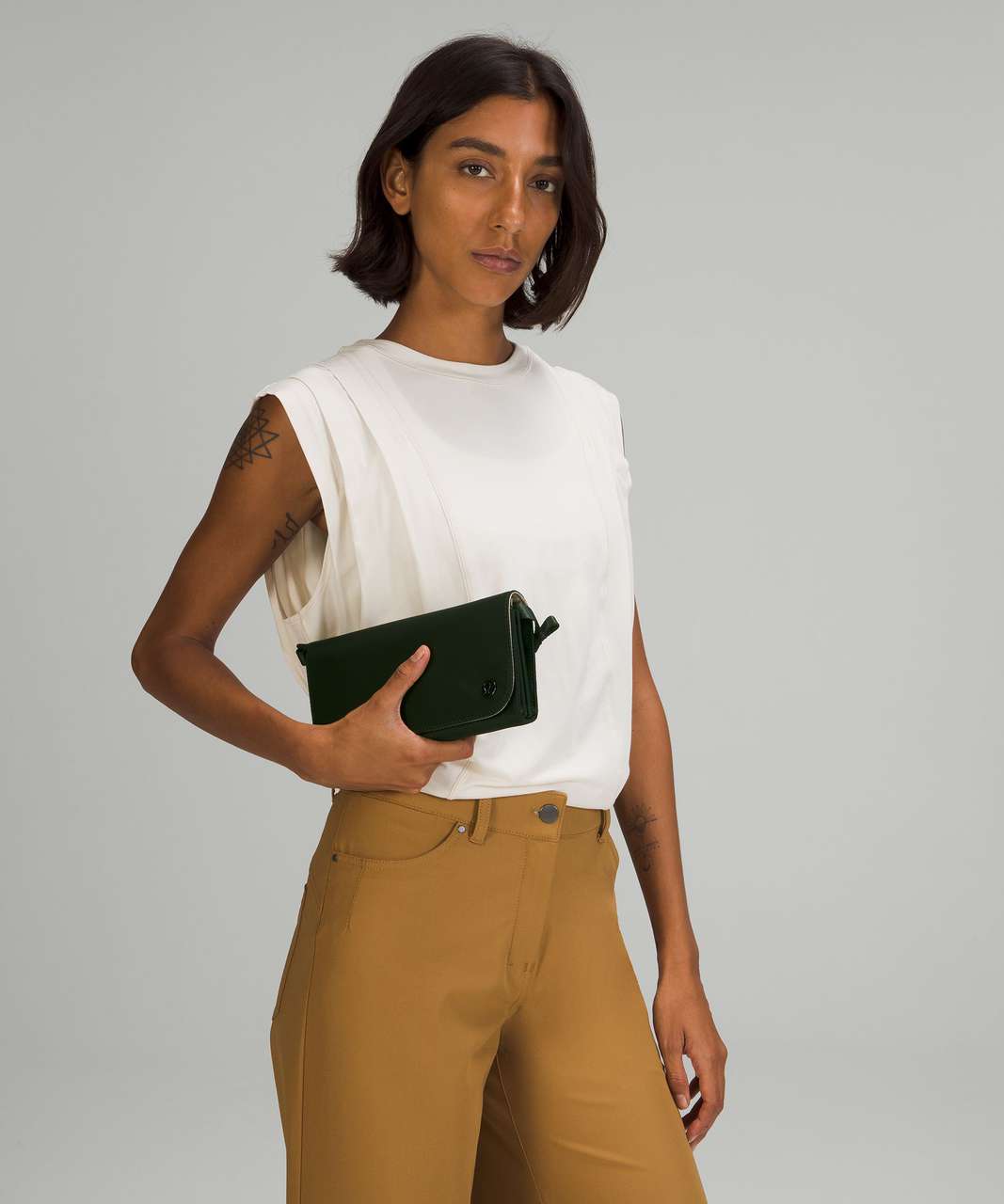 Lululemon Wallet Clutch Crossbody - Lunar Rock / Trench - lulu fanatics