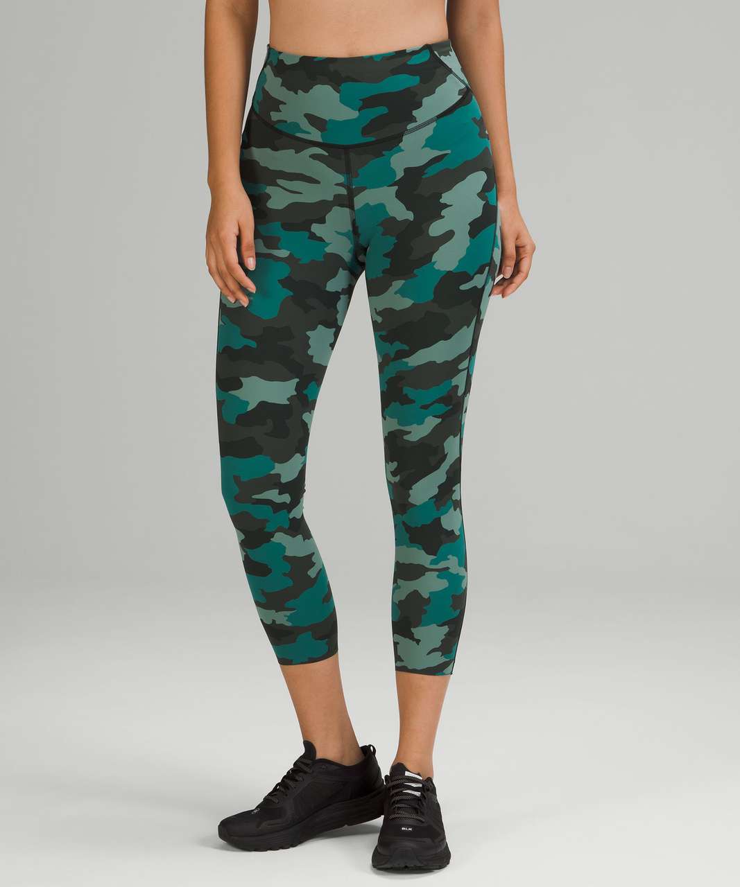 Lululemon Base Pace High-Rise Crop 23 - Heritage 365 Camo Tidewater Teal  Multi - lulu fanatics