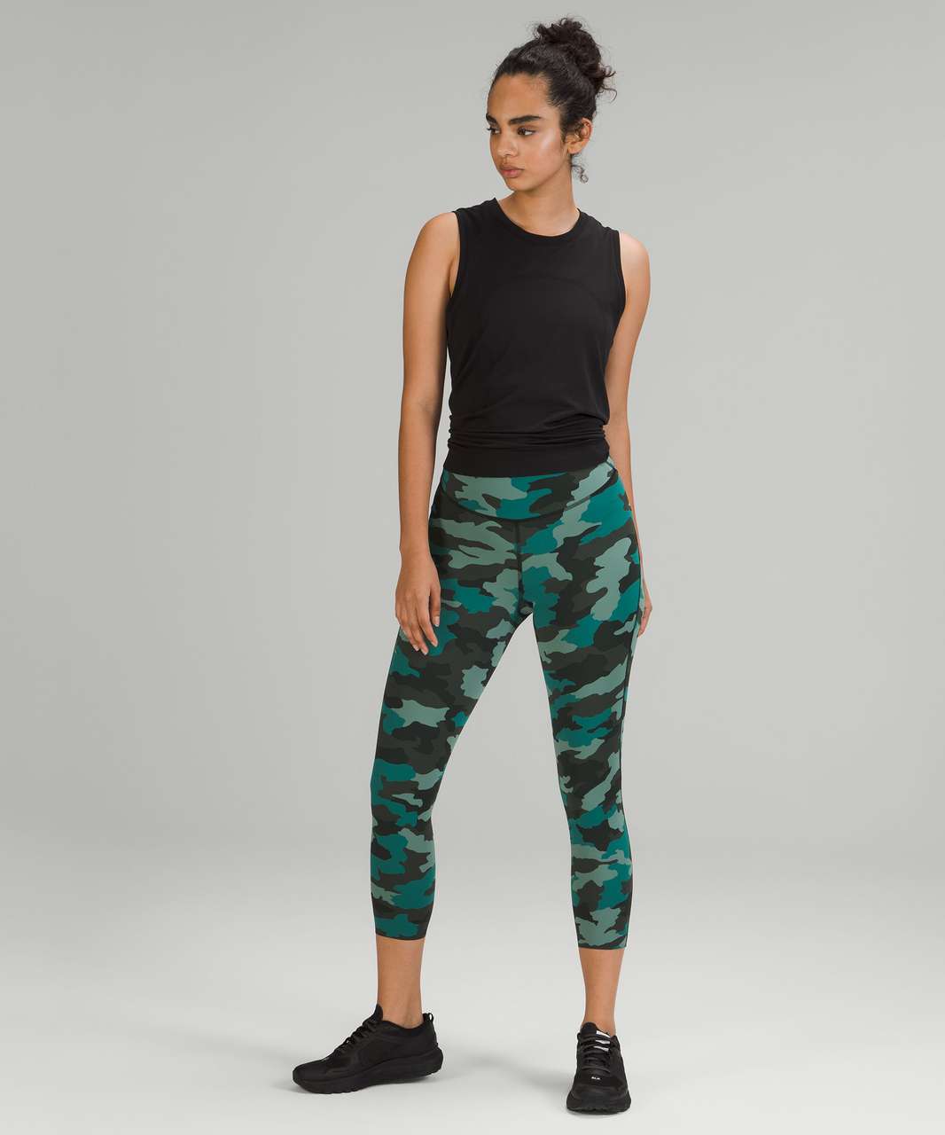 Lululemon Base Pace High-Rise Crop 23 - Heritage 365 Camo Tidewater Teal  Multi - lulu fanatics