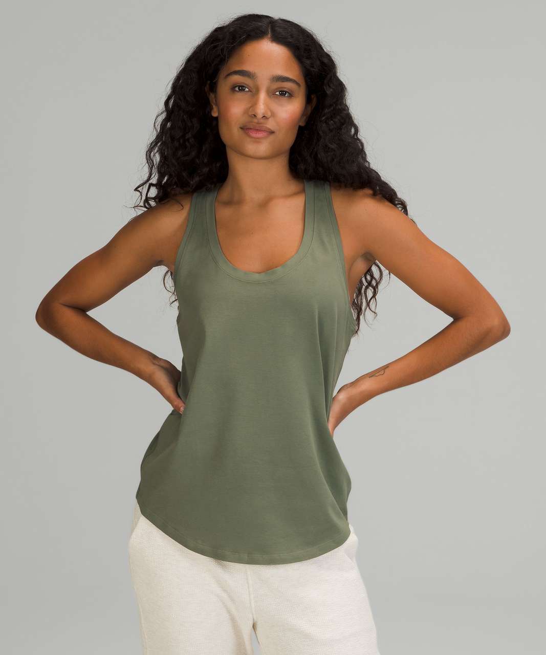 Lululemon Love Tank Top - Green Twill - lulu fanatics