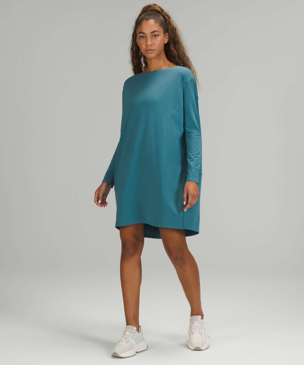 Lululemon Back in Action Long Sleeve Dress - Capture Blue - lulu