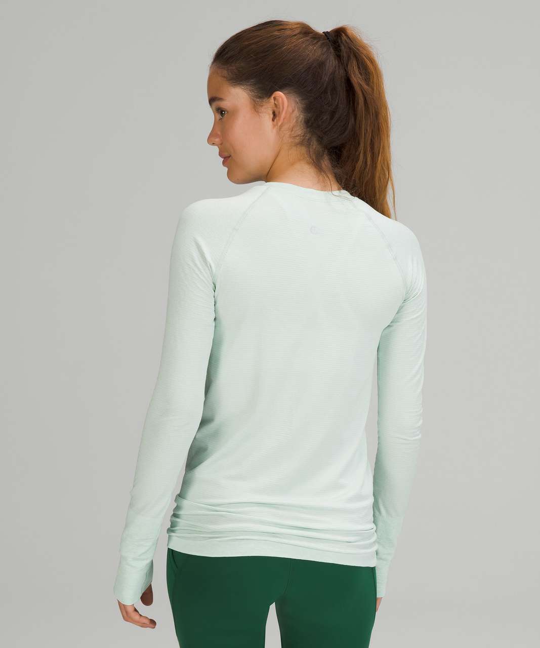Lululemon Swiftly Tech Long Sleeve Shirt 2.0 - Distorted Static Delicate Mint / White