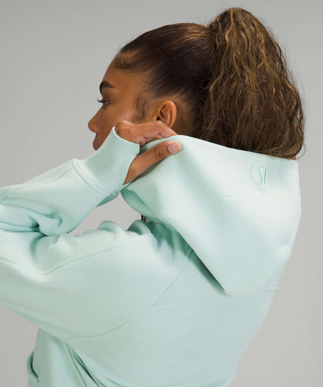 Lululemon Scuba Oversized Half-zip Hoodie In Wild Mint