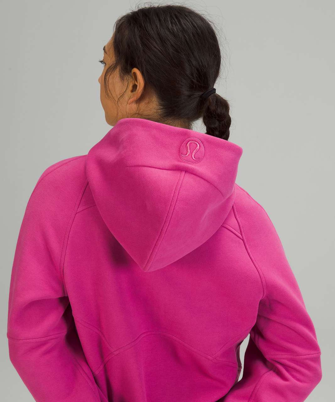 Lululemon Scuba Oversized Half Zip Hoodie Cotton Size M/L Pink Lychee PLYC  52425