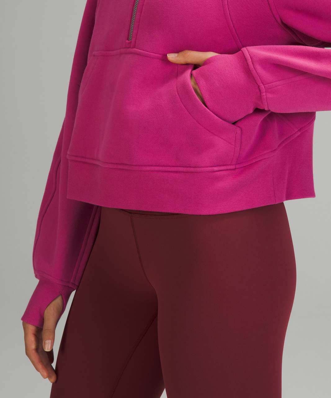 Lululemon Scuba Oversized Half Zip Hoodie Size XS/S Pink Lychee