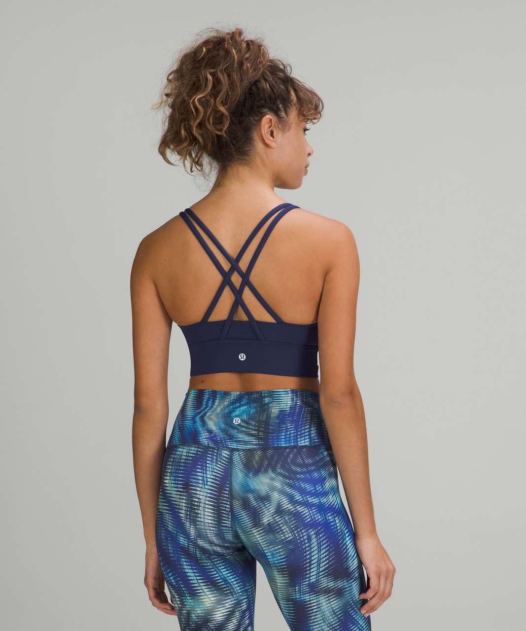 LULULEMON ENERGY BRA *Long Line Blue Glow 10 $44.00 - PicClick