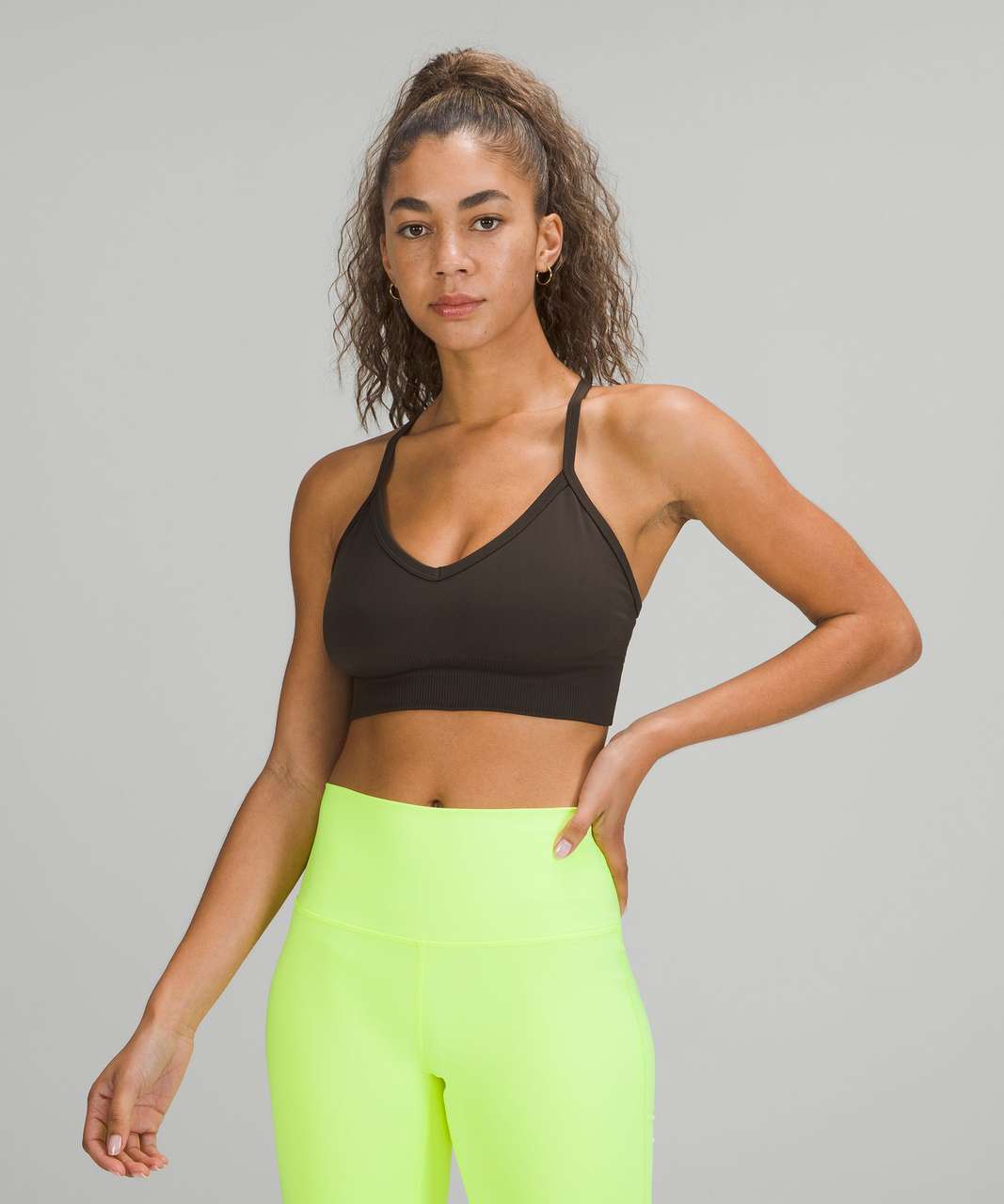 Lululemon Ebb & Flow Racerback Bra - Black - lulu fanatics