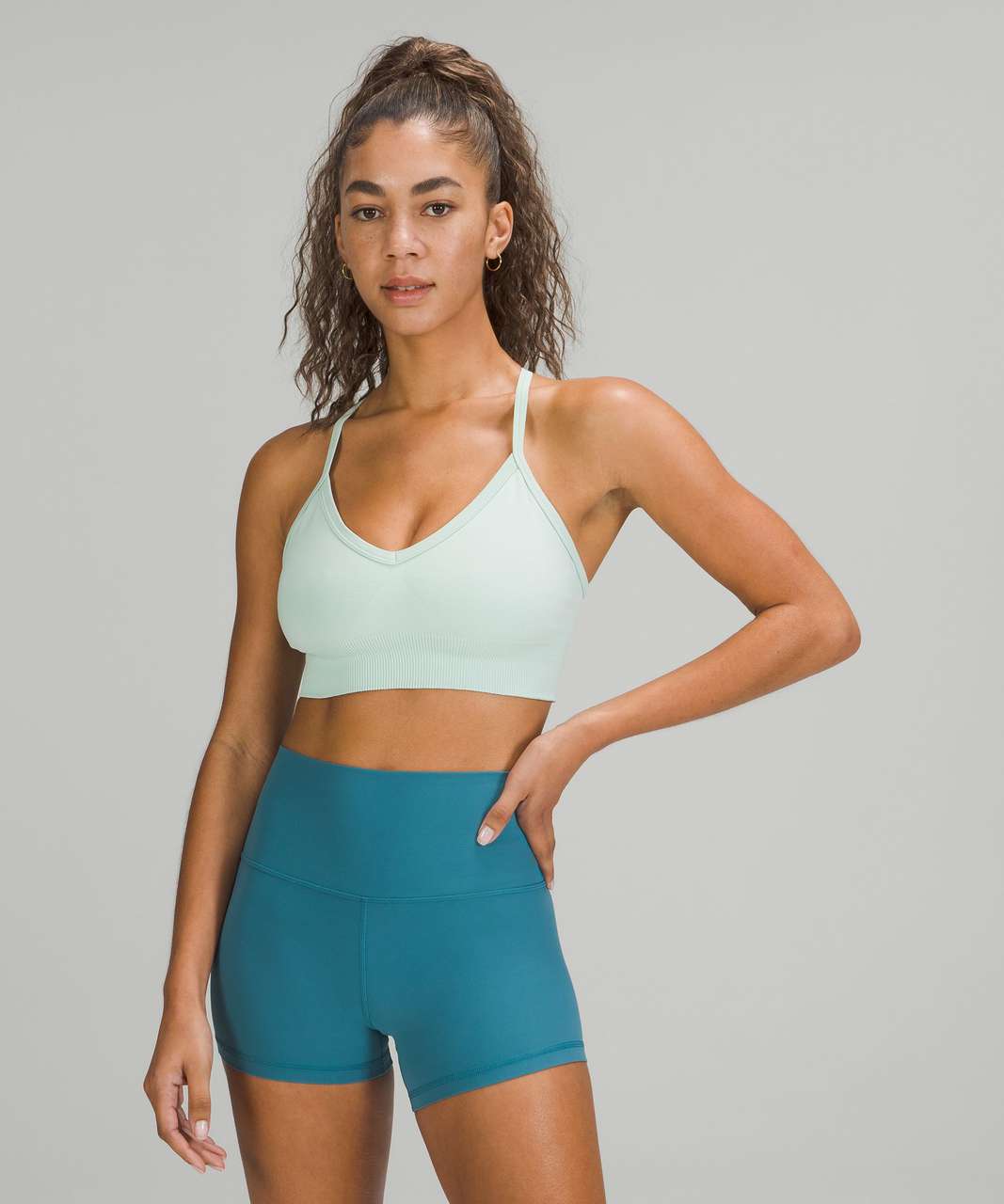 Lululemon Ebb to Street Bra *Light Support, C/D Cup - Delicate Mint - lulu  fanatics