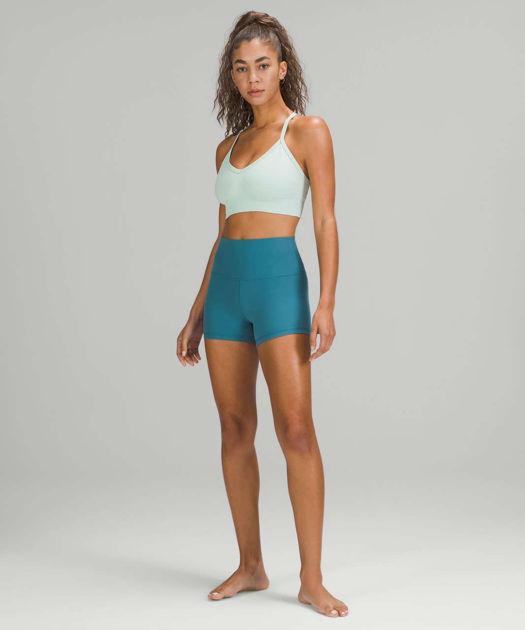 Lululemon Ebb to Street Bra *Light Support, C/D Cup - Vista Green - lulu  fanatics