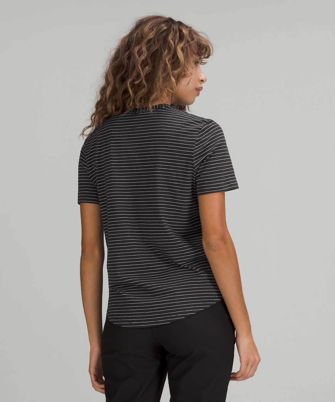 Lululemon Love Crew Short Sleeve T-Shirt - Synchronise Stripe Black White