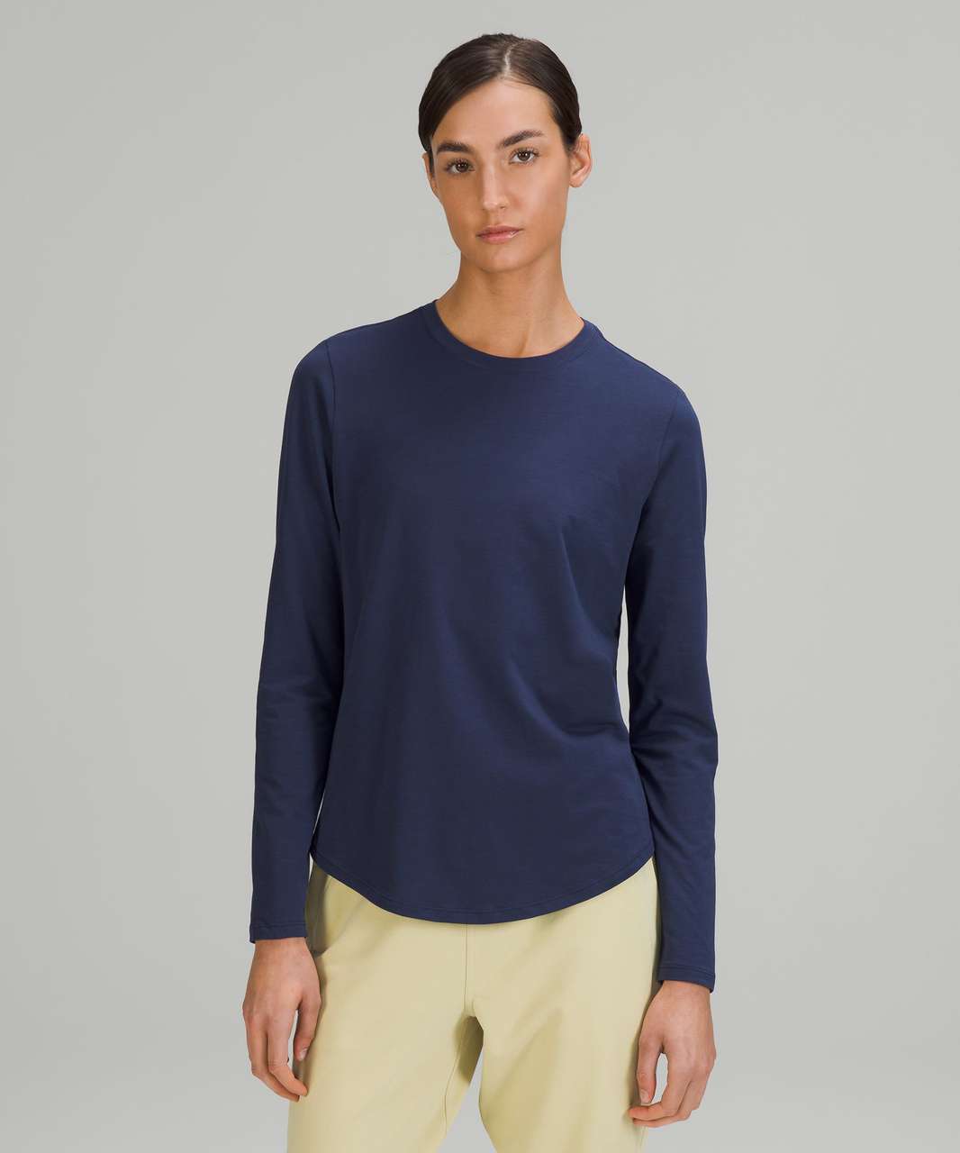 Lululemon Hold Tight Ribbed Long Sleeve Shirt - Night Sea - lulu