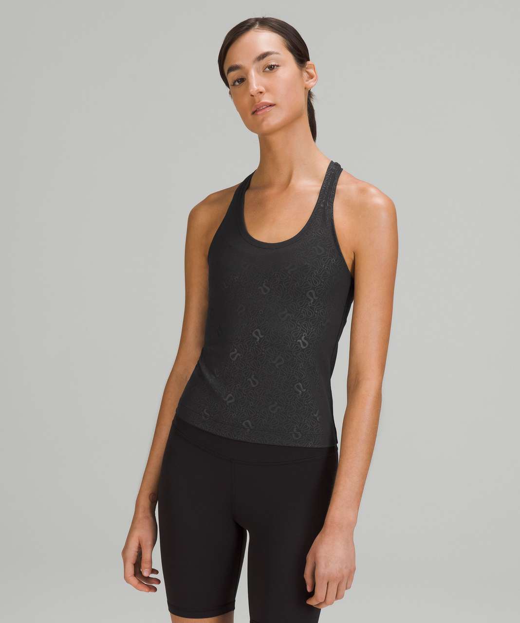 Lululemon Cool Racerback Short Tank Top *Nulu - Yogo Emboss Black