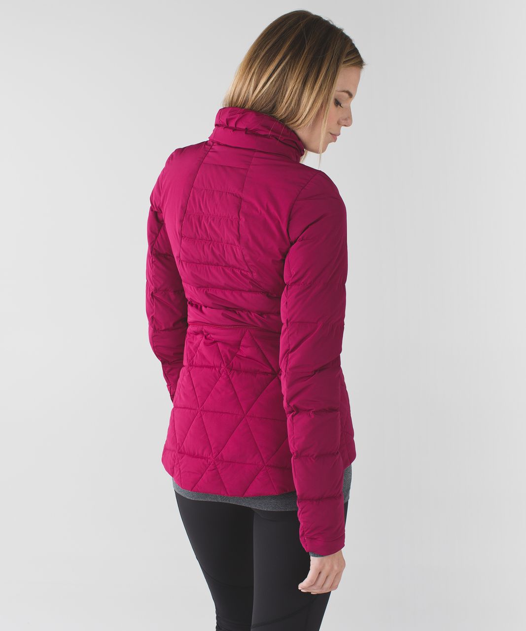 Lululemon Fluff Off Jacket - Deep Zinfandel / Mini Check Pique Deep  Zinfadel - lulu fanatics