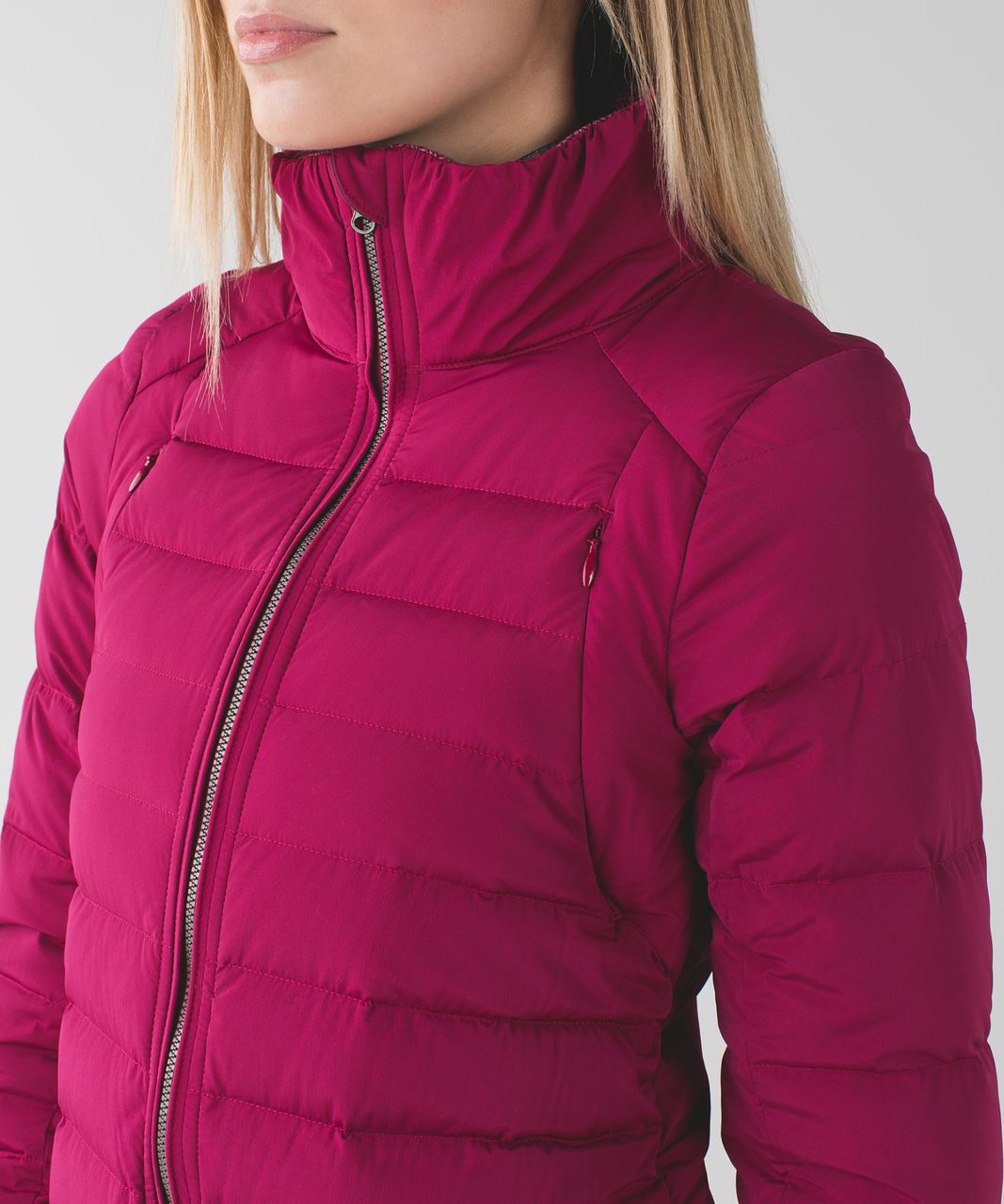 Lululemon Fluffed Up Jacket - Berry Rumble / Heathered Herringbone Heathered Berry Rumble Bordeaux Drama