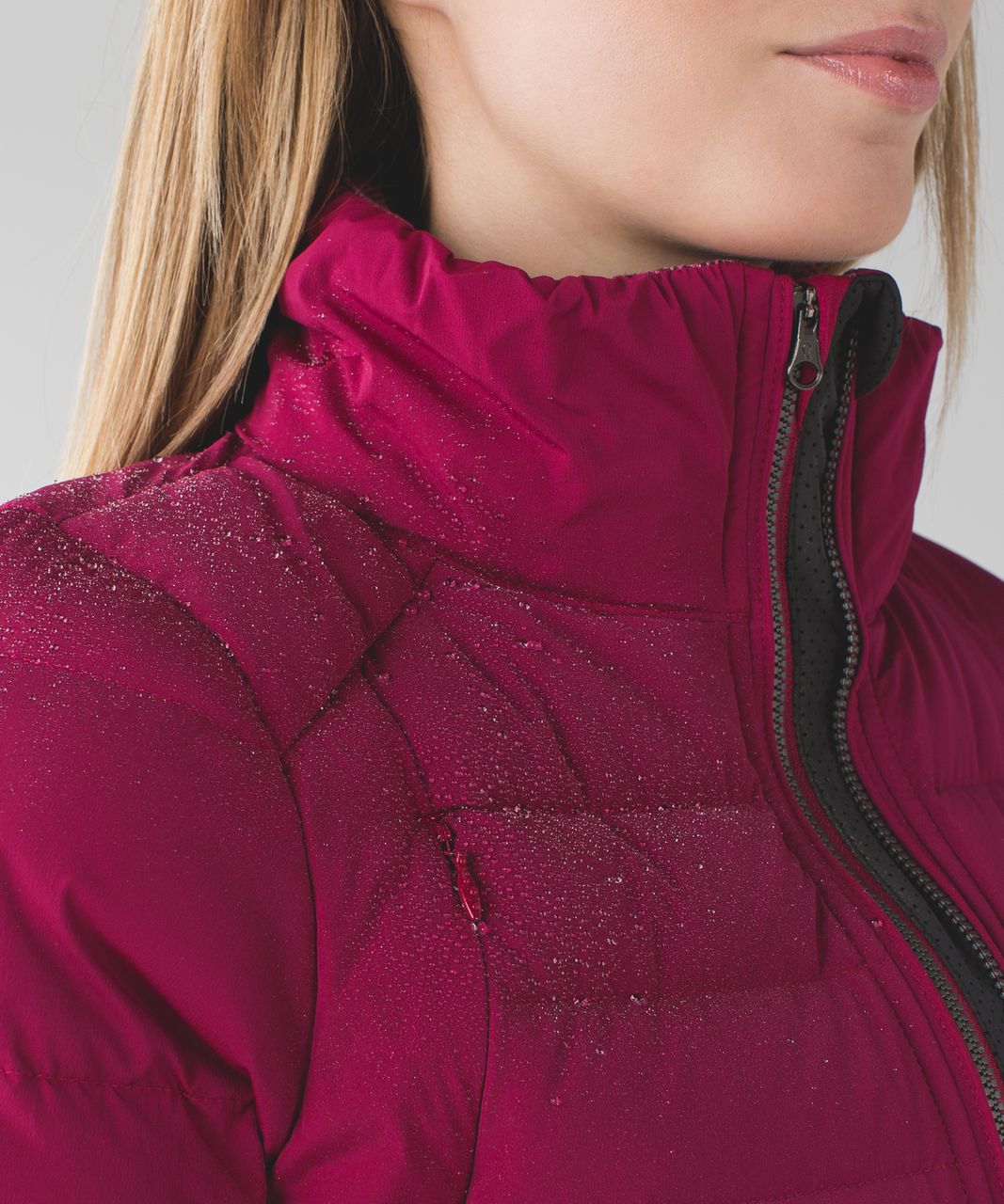 Lululemon Fluffed Up Jacket - Berry Rumble / Heathered Herringbone Heathered Berry Rumble Bordeaux Drama