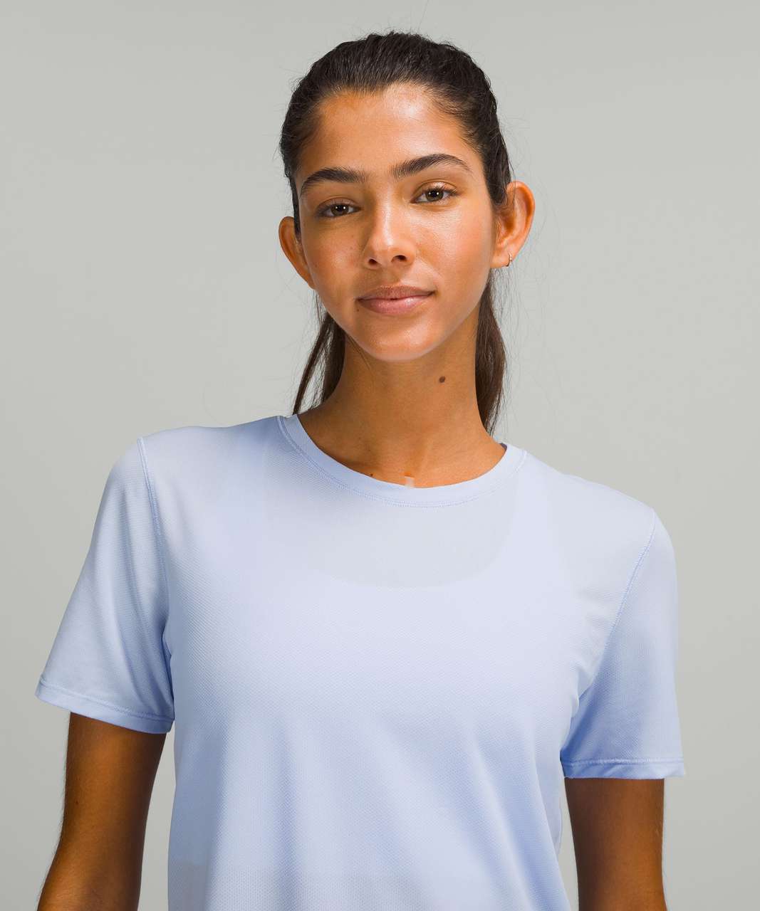 Lululemon High Neck Running and Training T-Shirt - Symphony Blue - lulu  fanatics