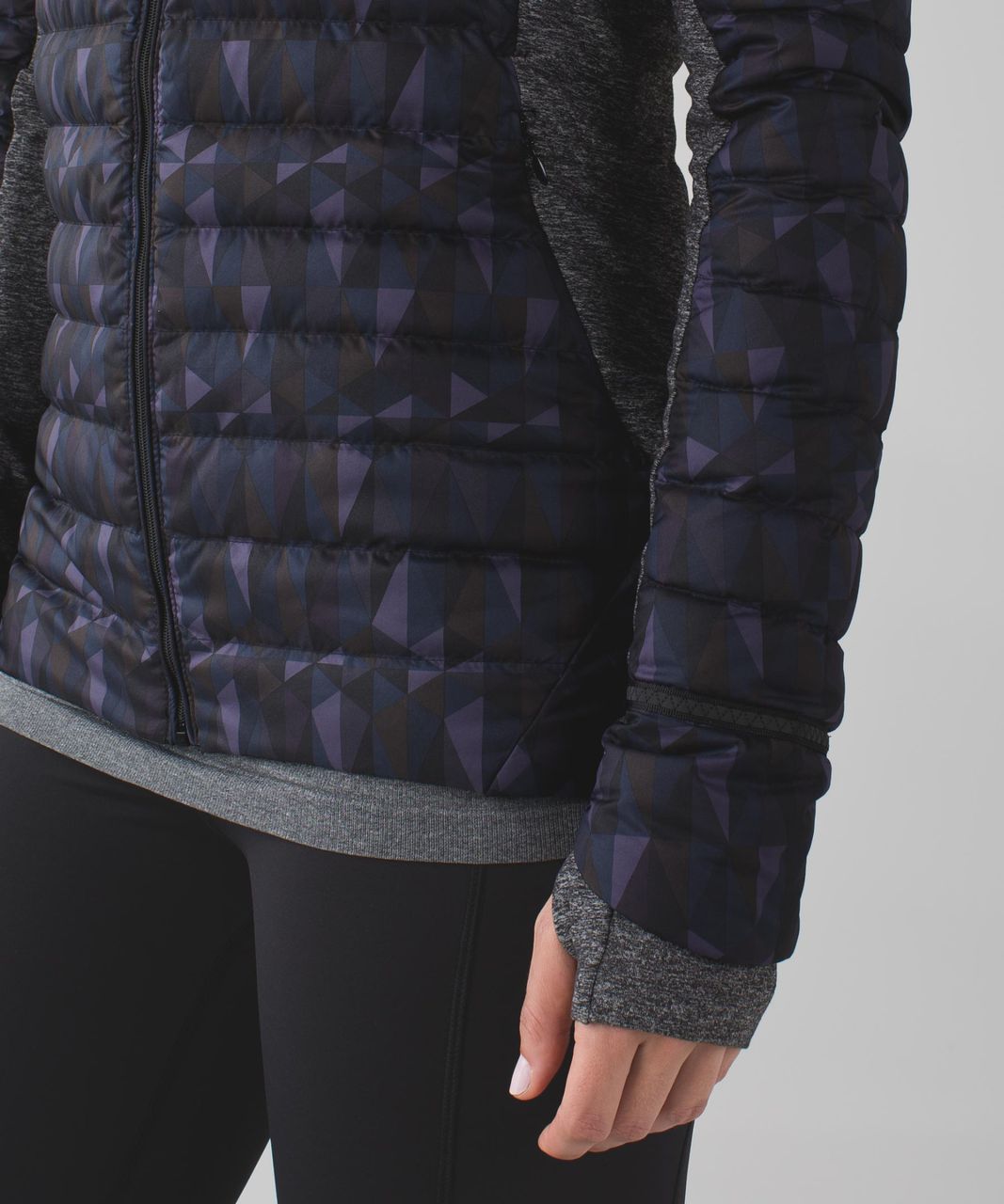 Lululemon Fluff Off Jacket - Stained Glass Love Nightfall Black