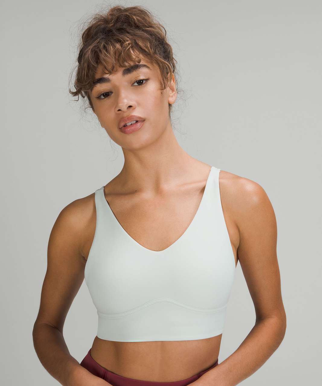 Lululemon In Alignment Longline Bra *Light Support, B/C Cup - Ocean Air -  lulu fanatics