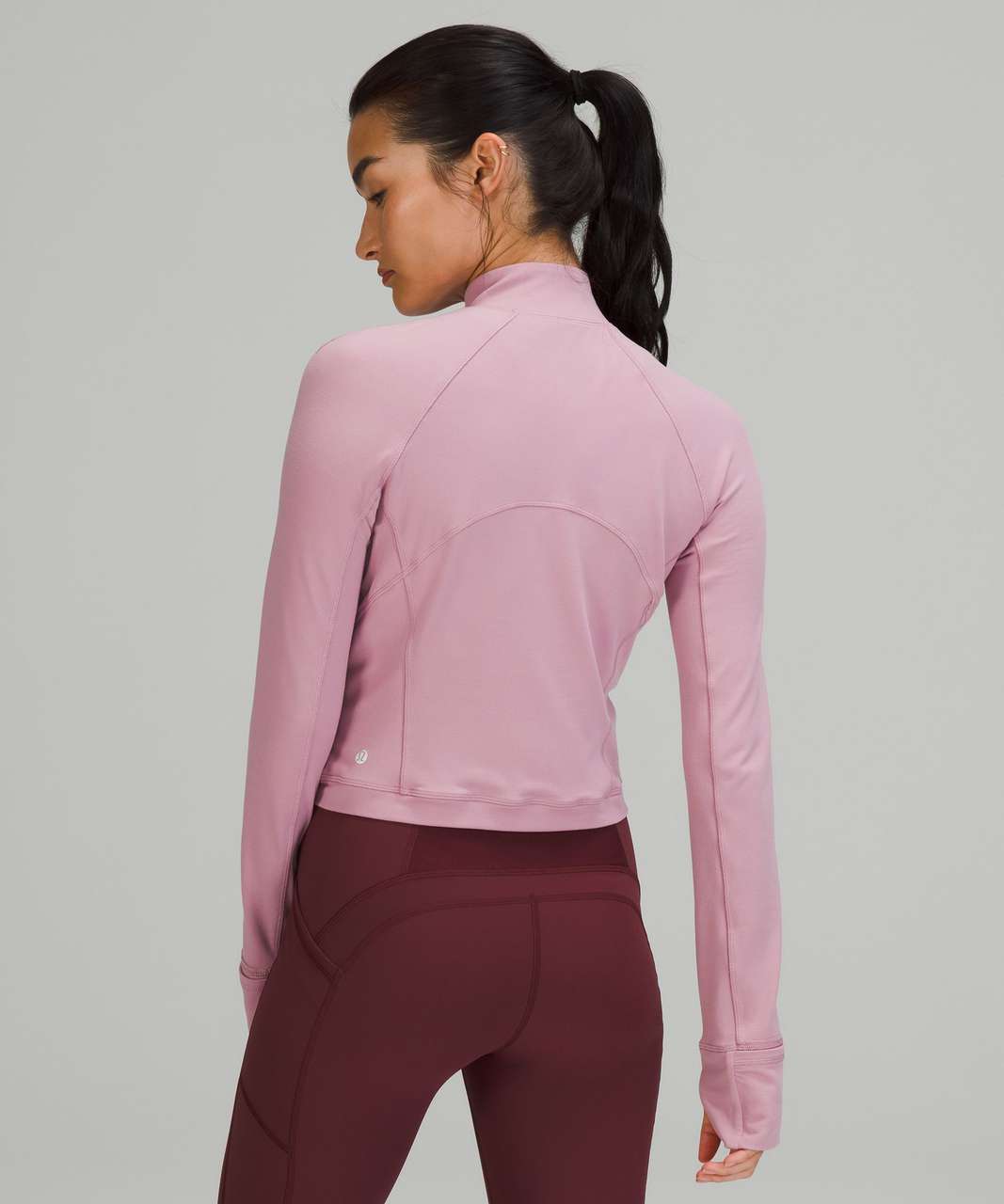 It's Rulu Run Cropped 1/2 Zip, Pink Puff