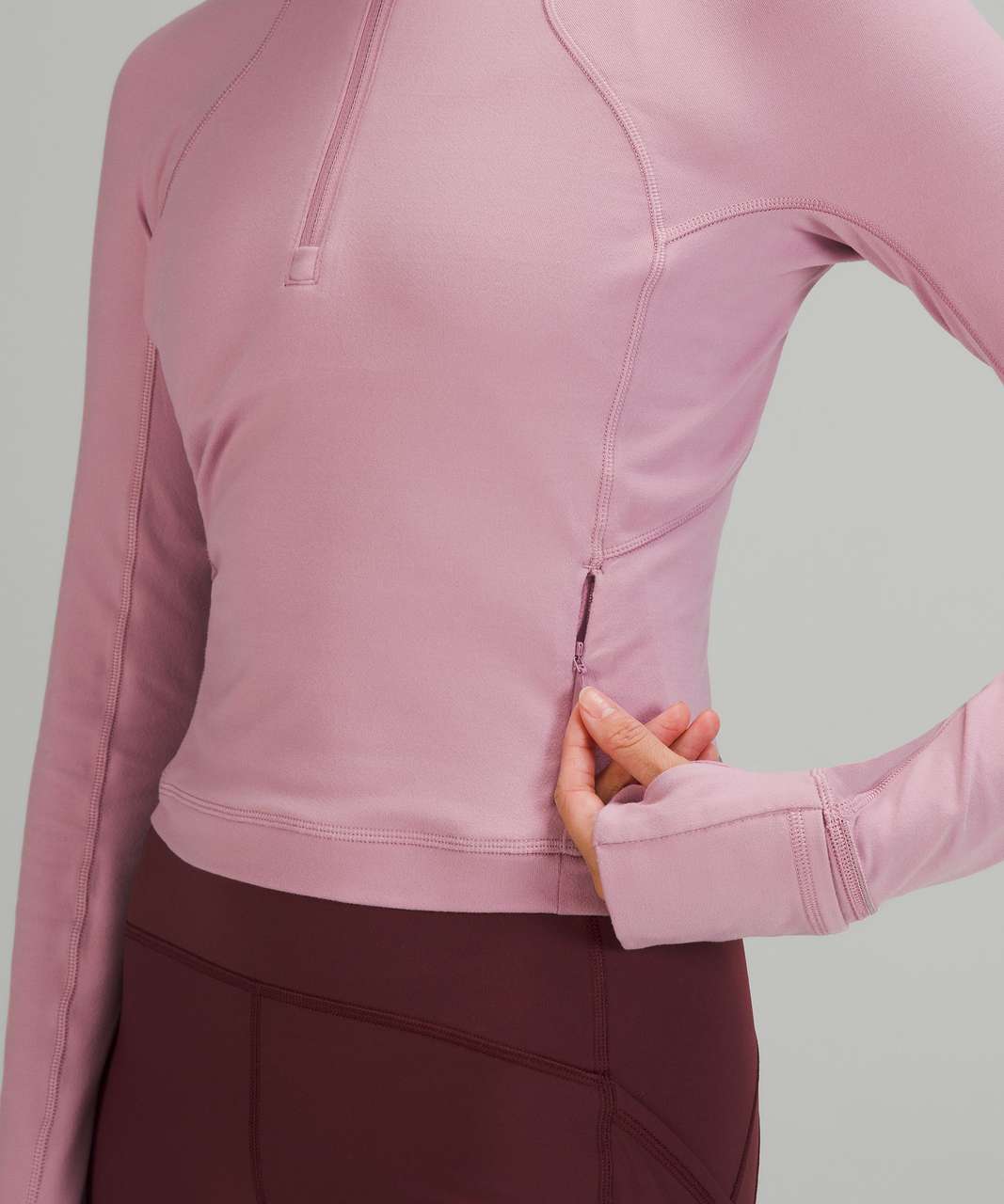 New color in the its rulu run cropped half zip: pink puff 💗 : r