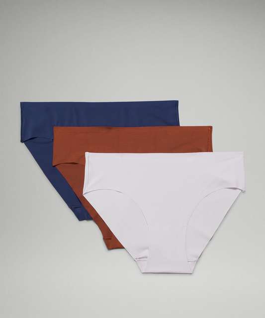 Lululemon InvisiWear Mid-Rise Bikini Underwear 3 Pack - Raspberry Cream /  Dark Olive / Heritage 365 Camo Mini Deep Coal Multi - lulu fanatics