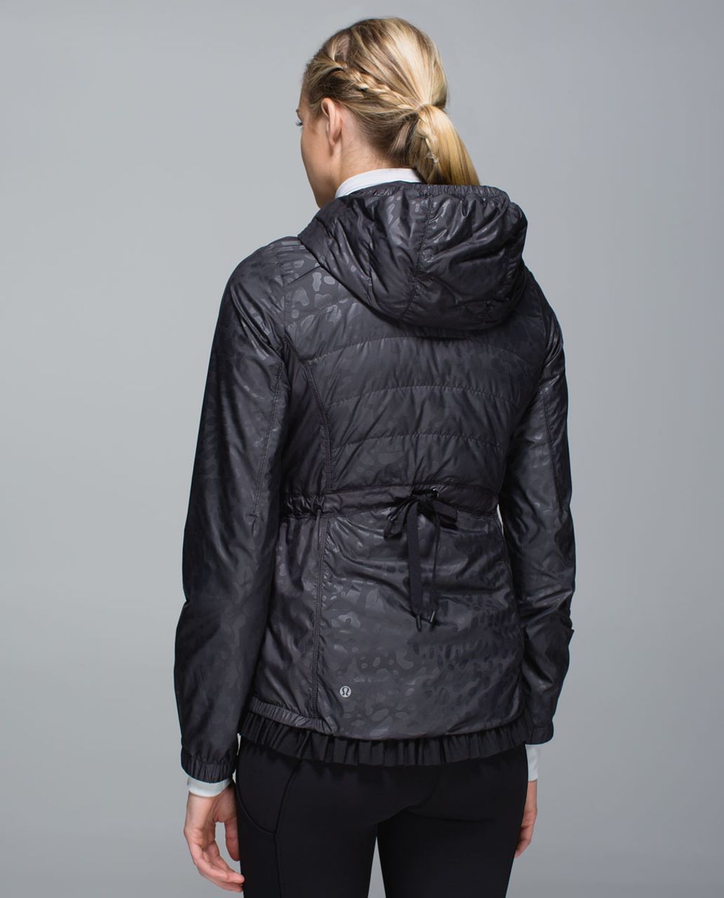 Lululemon Spring Fling Puffy Windbreaker - Animal Swirl Embossed Black