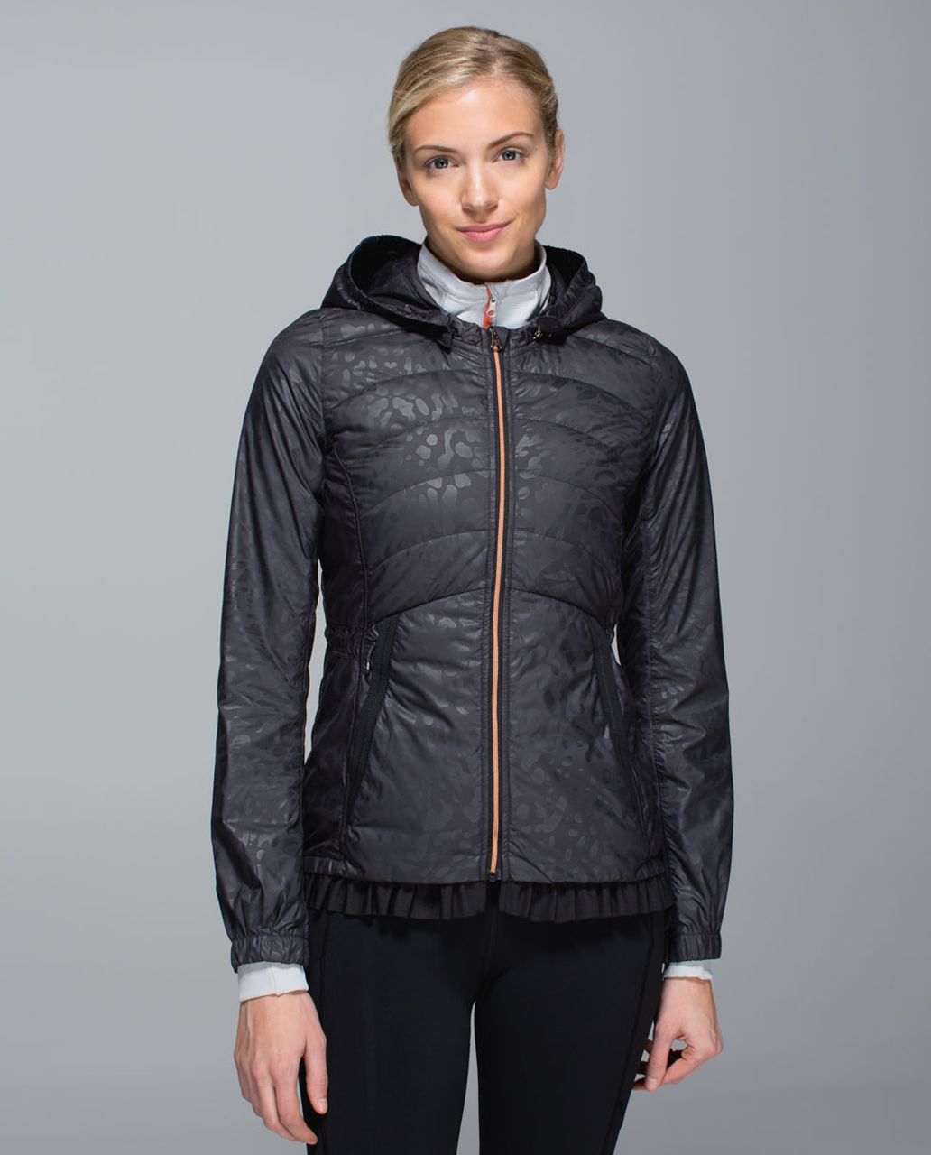 Lululemon Spring Fling Puffy Windbreaker - Animal Swirl Embossed Black