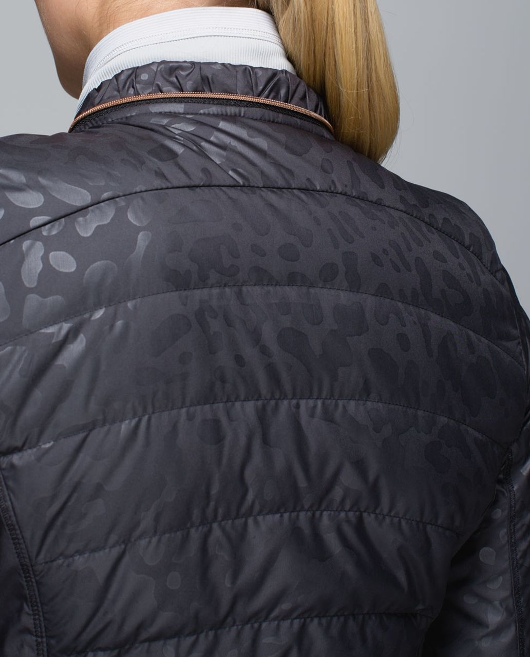 Lululemon Spring Fling Puffy Windbreaker - Animal Swirl Embossed Black