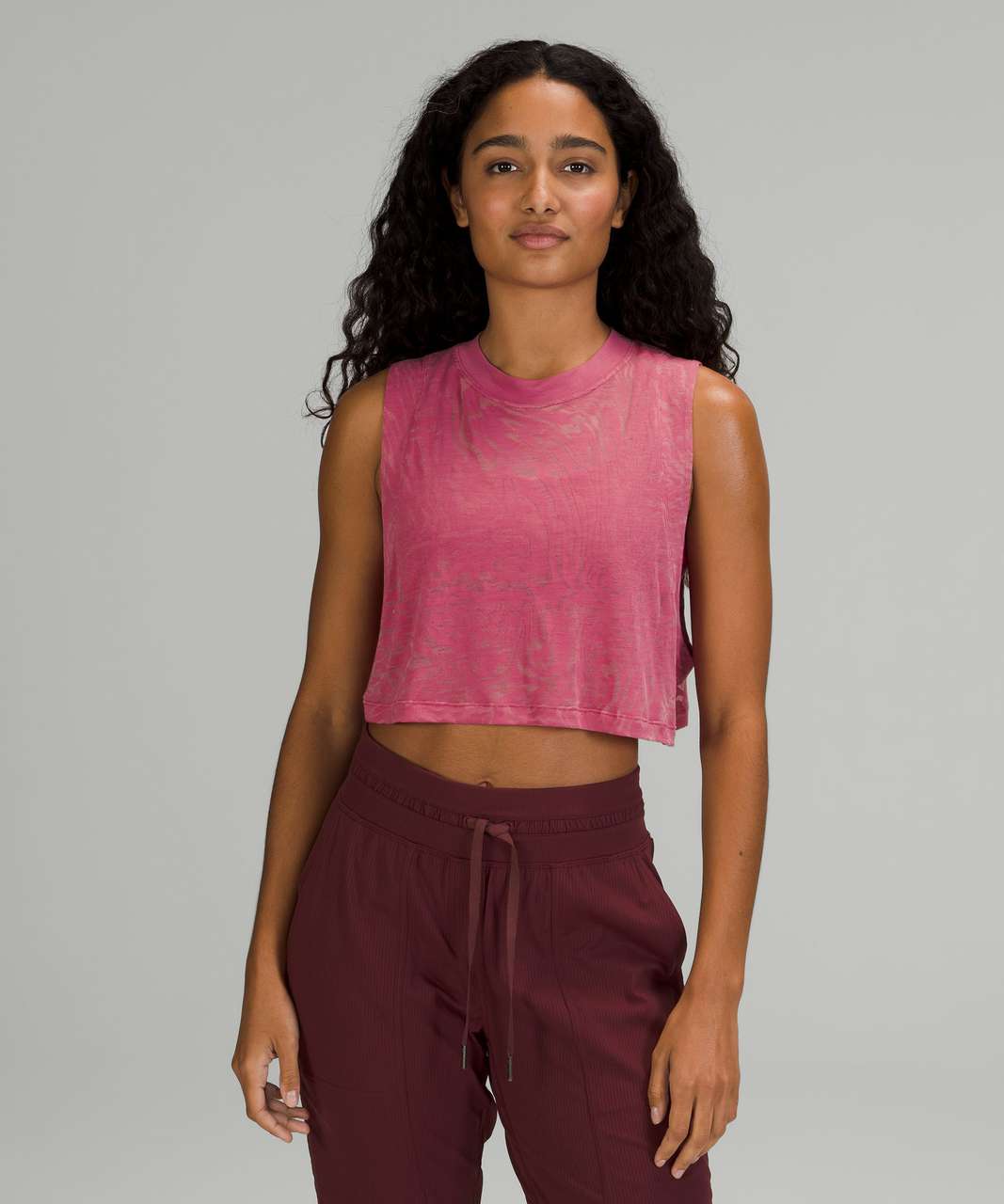 Lululemon All Yours Crop Tank Top *Veil - Pink Lychee